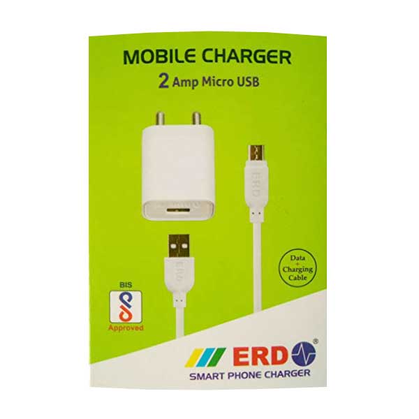 ERD Mobile Charger with Micro USB Data Cable 5V 2Amp