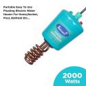 Abirami Floating Water Heater 2000W 100% Copper Heating Tube Portable Shockproof Auto cut-off