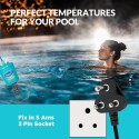 Abirami Floating Water Heater 2000W 100% Copper Heating Tube Portable Shockproof Auto cut-off