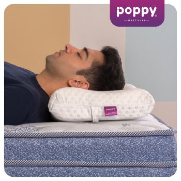 Poppy Memory foam Neck defender contour Pillow 20x12inch