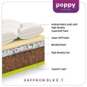 Poppy Rubberized Coir Series Saffron DLX Euro Top Mattress (Double) 75x48x 5