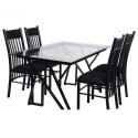 Odhi Dining Table Set SGC09 Glass Top with 4 Dining Chair