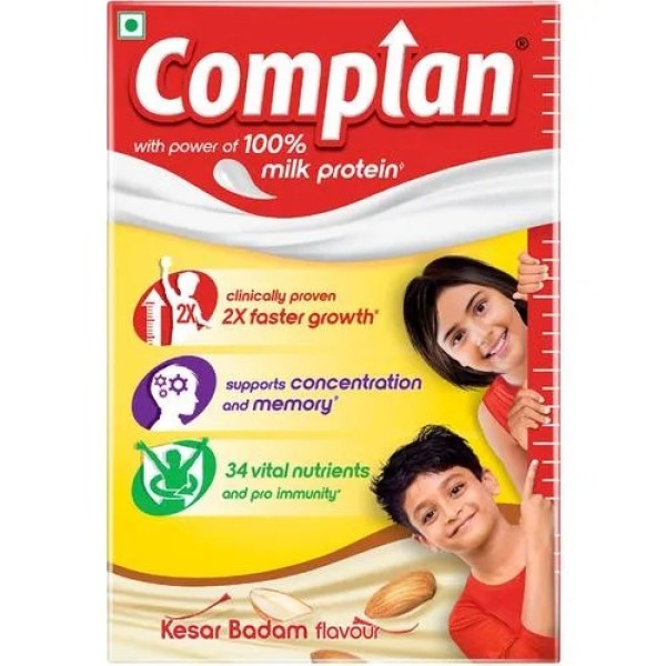 Complan Nutrition & Health Drink - Improves Concentration & Memory Kesar Badam Flavour 200g Box