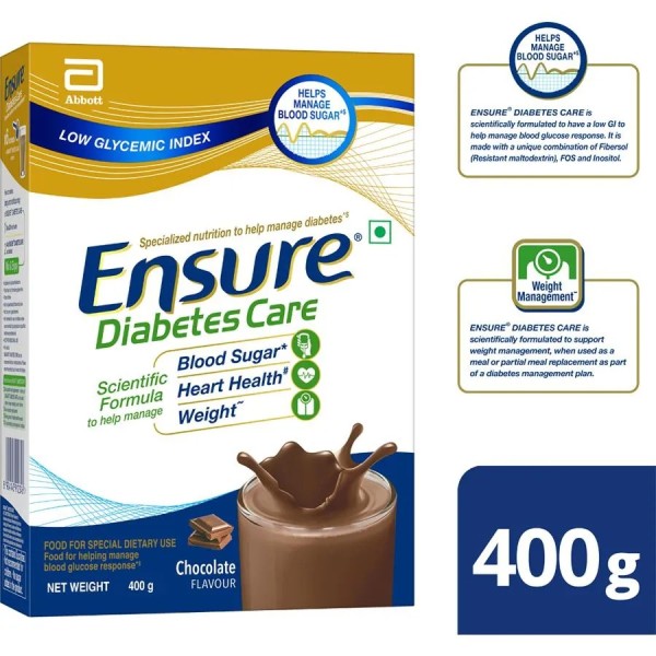 Ensure Diabetes Care Nutritional Powder - Chocolate Flavour 400g Box 