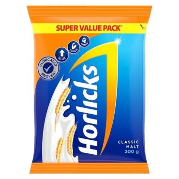 Horlicks Health & Nutrition Drink - Classic Malt 200g Pouch