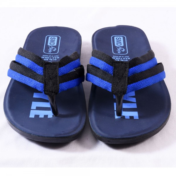 Blue and Grey Flip Flop Casual Sandals for Men and Boys