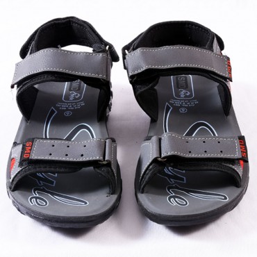 Trekking and Hiking Dark Grey Sandals with Straps for College Boys 