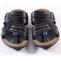Men's PU Leather Black Sandals Fancy City Style