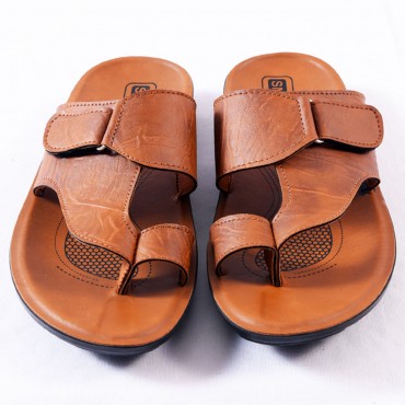 Men's PU Leather Brown Sandals Tamilnadu Traditional Style