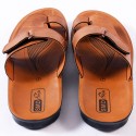 Men's PU Leather Brown Sandals Tamilnadu Traditional Style