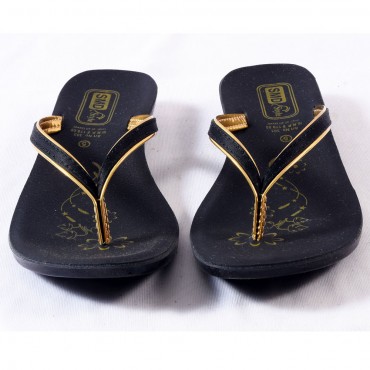 Black and Gold Lining Women's Sandals 303
