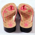 Pink Canvas Flower Printed Women's Sandals 307