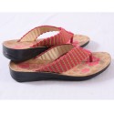 Pink Canvas Flower Printed Women's Sandals 307