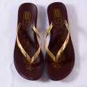 Brown and Gold Colour Women's Sandals 303