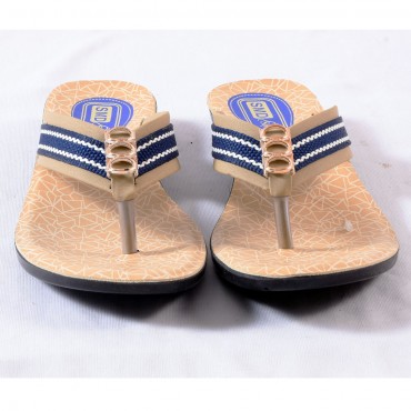 Blue and White art Women's sandals with straps 301