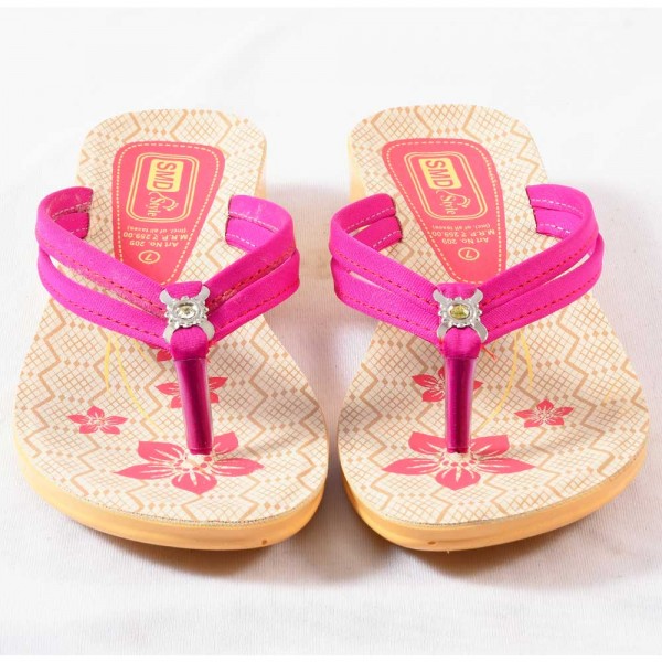 Fancy Pink and Red Flower Women's Sandals 209
