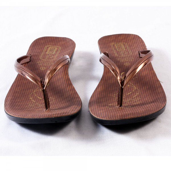 Brown and Gold Pearl Colour Women's Sandals 303
