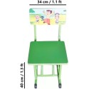 Chanss Kids Study Table and Chair Metal Desk Chair Green Color Finish Color Glossy