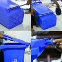 Nilkamal Plastic Manual-Lift 120 L Wheel Garbage Dustbin 