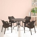 Supreme Cherry With Cambridge Dining Table Set 4 Dining Chair