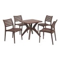 Supreme Dinner With Omega Dining Table Set 4 Dining Chair