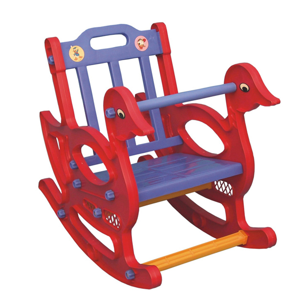 Supreme Plastic Baby Duck Rocking Chair Red and Blue