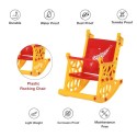 Supreme Plastic Baby Giraffe Rocker Chair (Yellow/Red)