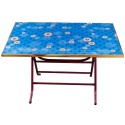 Folding Dining Table 4 X 3 Ft Steel Frame Wooden Top