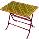 Folding Table 3 X 2 Ft Steel Frame Wooden Top