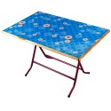 Folding Dining Table 4 X 3 Ft Steel Frame Wooden Top