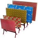 Folding Dining Table 4 X 3 Ft Steel Frame Wooden Top