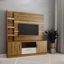 HomeVenus TV unit HPLC 609 Free Standing with One Drawer and Two Cabinet Storage