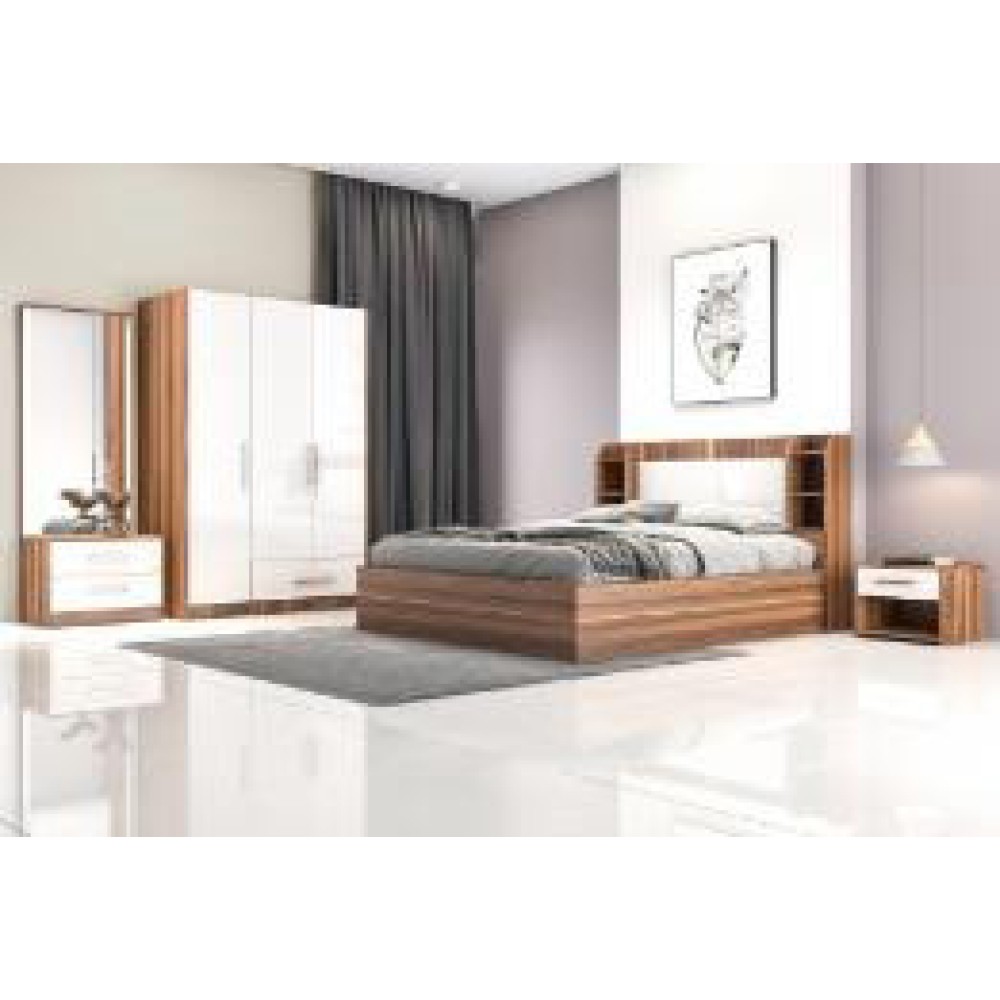 Hompac ELOISE Bedroom Set Wardrobe, Cot HDR, Cot Box, Dresser