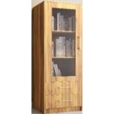 Hompac HPFR 401 File Rack Single Door Bemberg Wood 2 Drawer and 3 Shelves 