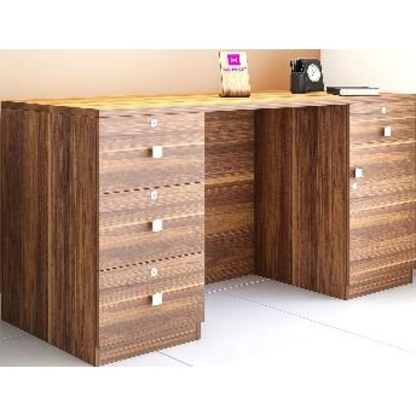 HomeVenus Office Table ELM Wood 4 Drawer and Storage HPOT 208