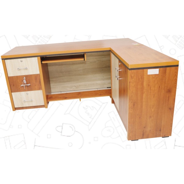 Odhi Brand - Wooden Office Table KOT019 6ft L Table Premium