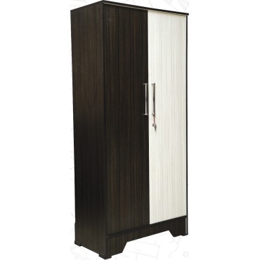 Odhi Brand - KWR201 2 Door Wooden Wardrobe with Locker Vista (18" / 8mm) 