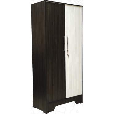 Odhi Brand - KWR202 2 Door Wooden Wardrobe with Locker Vista (18" / 8mm) 