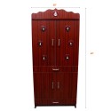 Odhi Wooden Pooja Rack 5x2.5 feet with shelf, cabinet and centre tray PS053 Big