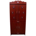 Odhi Wooden Pooja Rack 5x2.5 feet with shelf, cabinet and centre tray PS053 Big