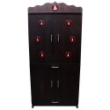 Odhi Wooden Pooja Rack 5x2.5 feet with shelf, cabinet and centre tray PS053 Big
