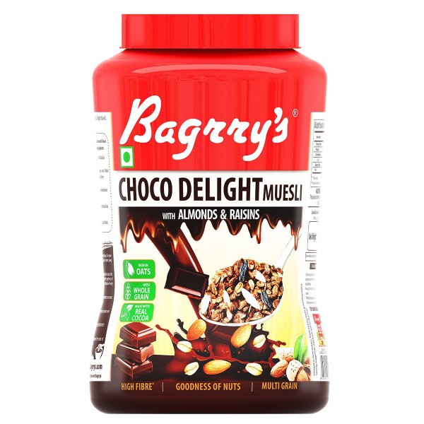 Bagrry's Choco Delight Muesli 1 Kg Jar