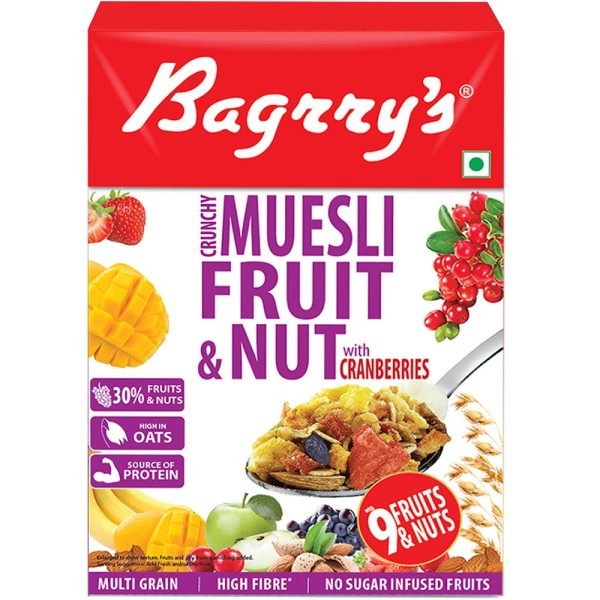Bagrry's Fruit and Nut Crunchy Muesli with Cranberries 400g