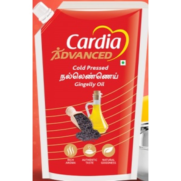 Kaleesuwari Cardia Advanced Cold Pressed Gingelly Oil 1litre Pouch