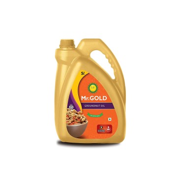 Mr. Gold Filtered Groundnut Oil 5litre Can