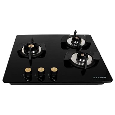 Butterfly Built HOB HT 603 CRS Gas Stove 3 Burner Black