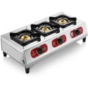 Butterfly Friendly 3 burner Gas stove with Stainless Steel Manual Gas Stove