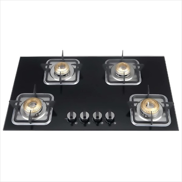 Butterfly Built HOB HT 754 CSS Gas Stove 4 Burner Black, Large
