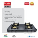 Prestige Edge Gas Table PEBS 04 Black Gas Stove