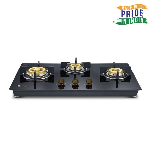 Prestige Gold Hob Top 3 Burner AI – PHTG 03 Gas Stove